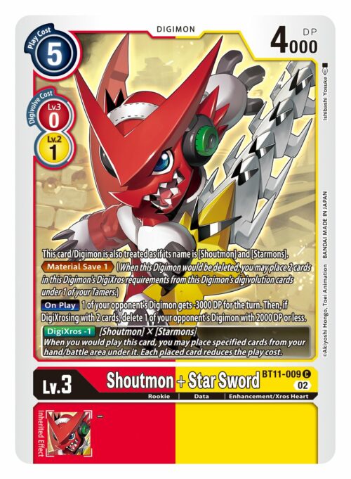 BT11-009 Dimensional Phase Shoutmon + Star Sword