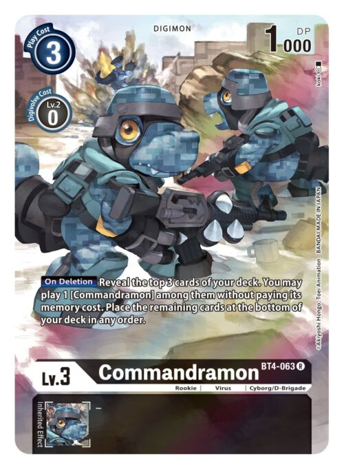 BT4-063 Dimensional Phase Commandramon Anniversary Art